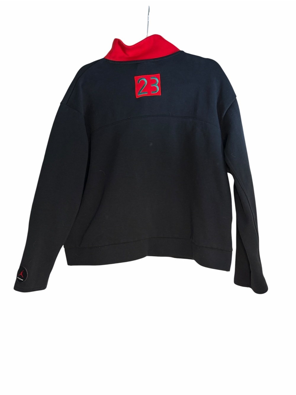 Nike Jordan x Nina Chanel Abney Women’s Black & Red Flight Pullover Funnel Neck - Picture 3 of 9